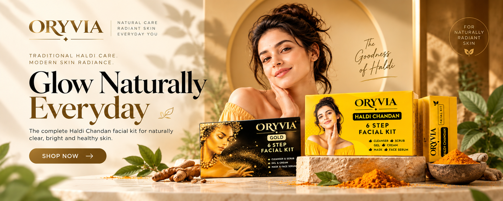 oryvia haldi radiance facial kit